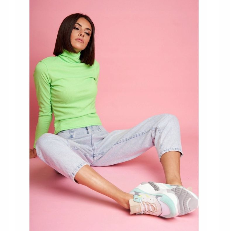 Women's Sport Leather Shoes GOE Mint White FF2N3011 green 2 Women's Sport Leather Shoes GOE Mint White FF2N3011 green 2