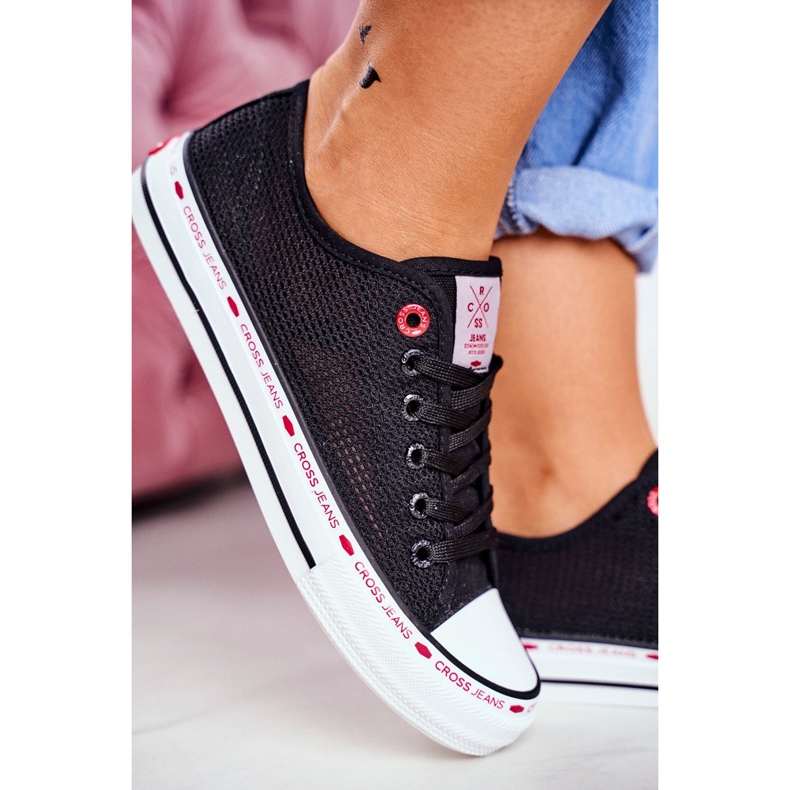 Women's Sneakers Cross Jeans Black Mesh FF2R4015C 2