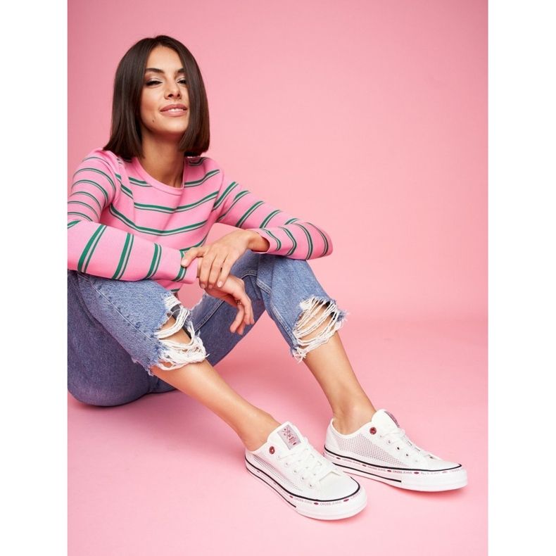 Women's Sneakers Cross Jeans White Mesh FF2R4016C 1