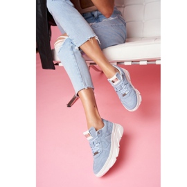 Women's Sport Leather Shoes GOE Blue FF2N3013 1 Women's Sport Leather Shoes GOE Blue FF2N3013 1