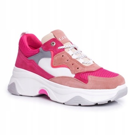 Women's Sport Leather Shoes GOE Pink FF2N3010 white 2 Women's Sport Leather Shoes GOE Pink FF2N3010 white 2