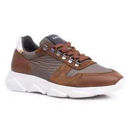 GOE Men's Sport Shoes Leather Brown FF1N3021 1