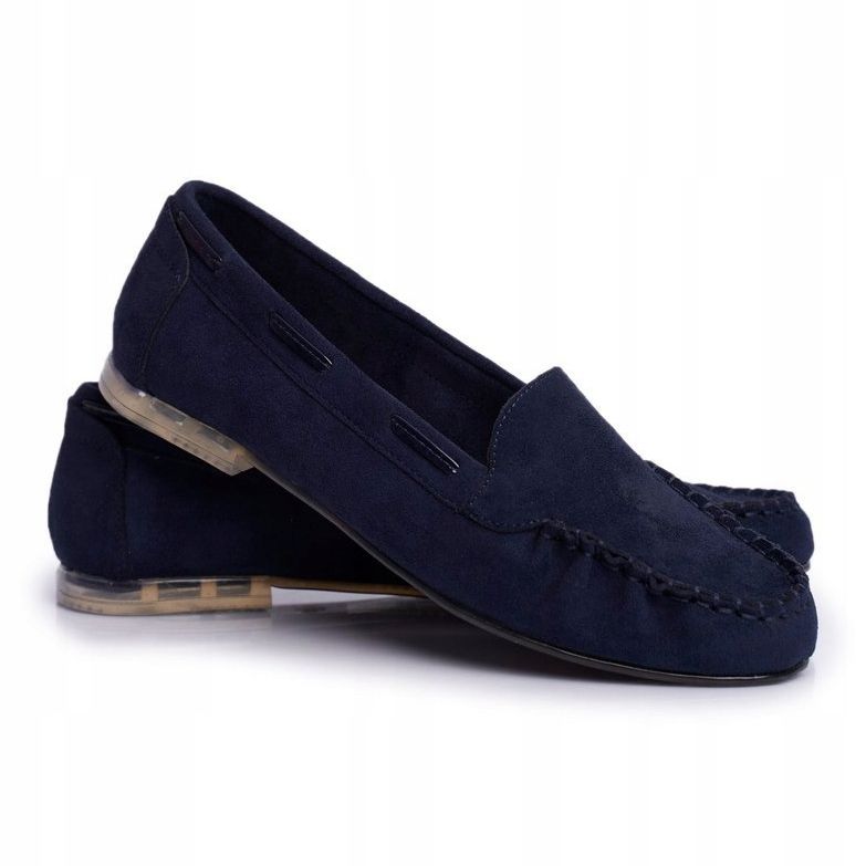 Women's Loafers Sergio Leone Suede Navy Blue MK722 1
