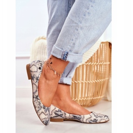 Women's Ballerinas Sergio Leone White Snake BL611 Nemsis grey multicolored 1