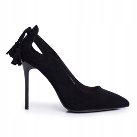 PS1 Women's Stilettos Suede With Spitz Black Leven 1