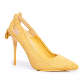 PS1 Women's Stilettos Suede With Spitz Yellow Leven 1