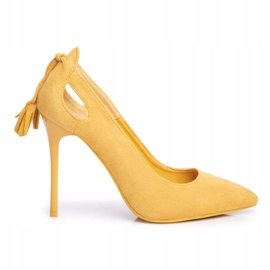 PS1 Women's Stilettos Suede With Spitz Yellow Leven 2