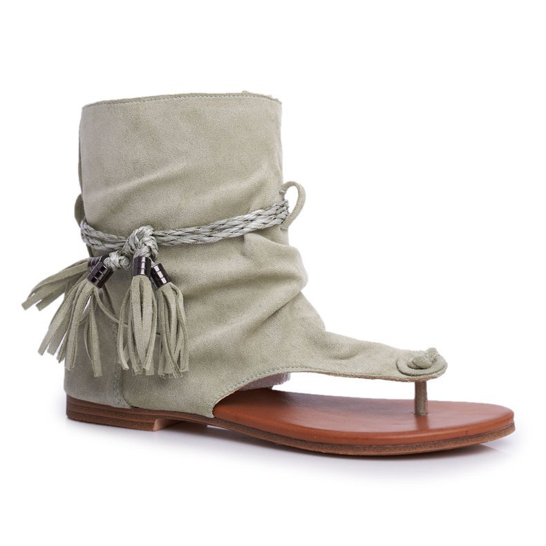 SEA Women's Sandals Flip-flops With a Shank Green SL1011 Madrit 1