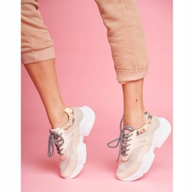 PS1 Women's Sport Shoes Snakeskin Beige Giselle 1