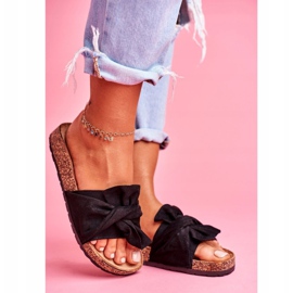 SEA Women's Slippers On Cork Bows Black Felis 1 SEA Women's Slippers On Cork Bows Black Felis 1