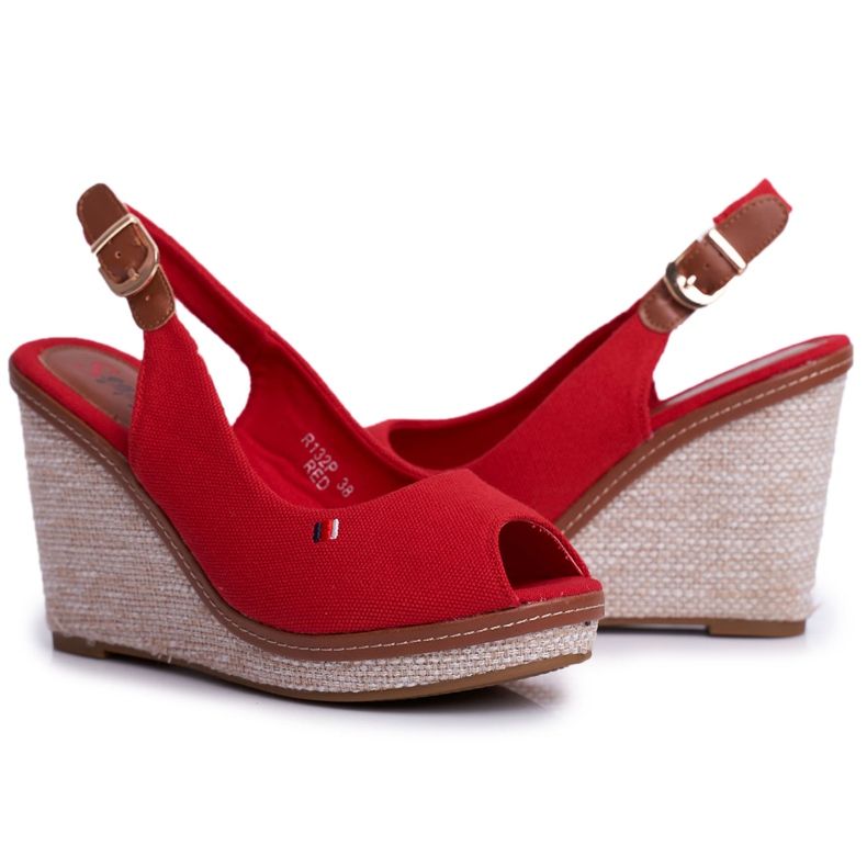SEA Women's Sandals On Wedge Red Tommy 1
