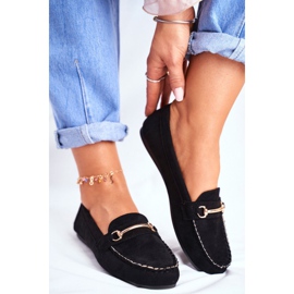 BUGO Women's Loafers Suede Black Dive 1