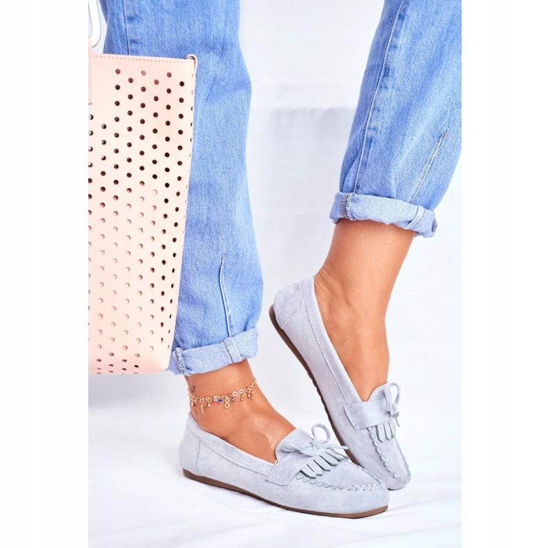 BUGO Women's Loafers Suede Blue Velucci 1