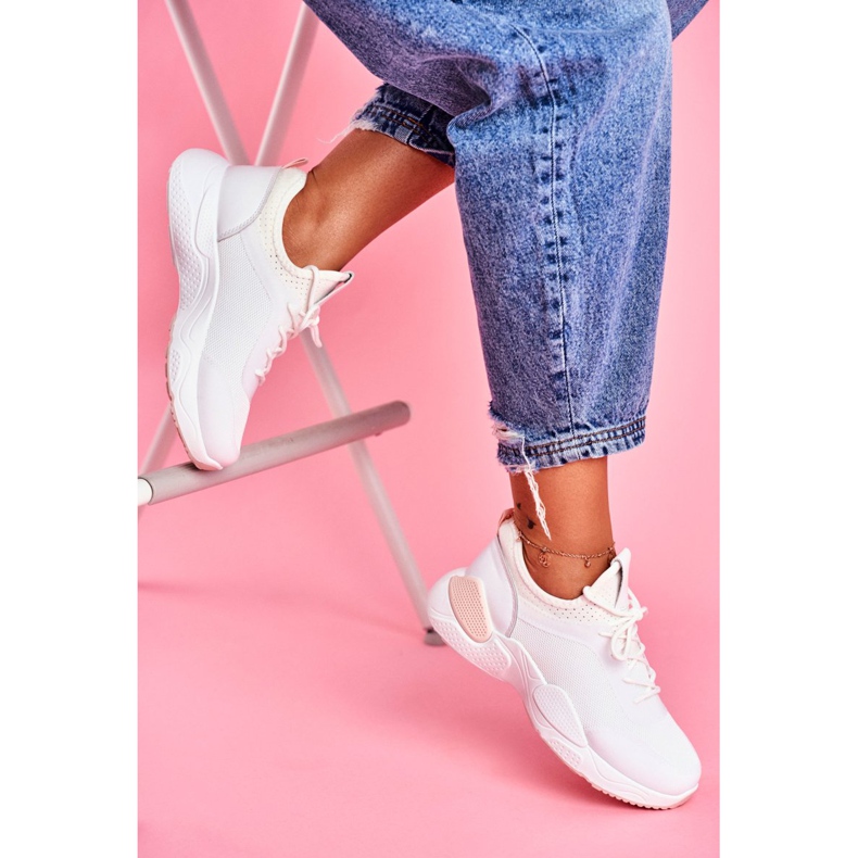 BUGO Women's Sport Shoes Pink and White Fellen 2