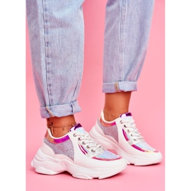 BUGO Women's Sport Shoes Glitter White Vebi 2