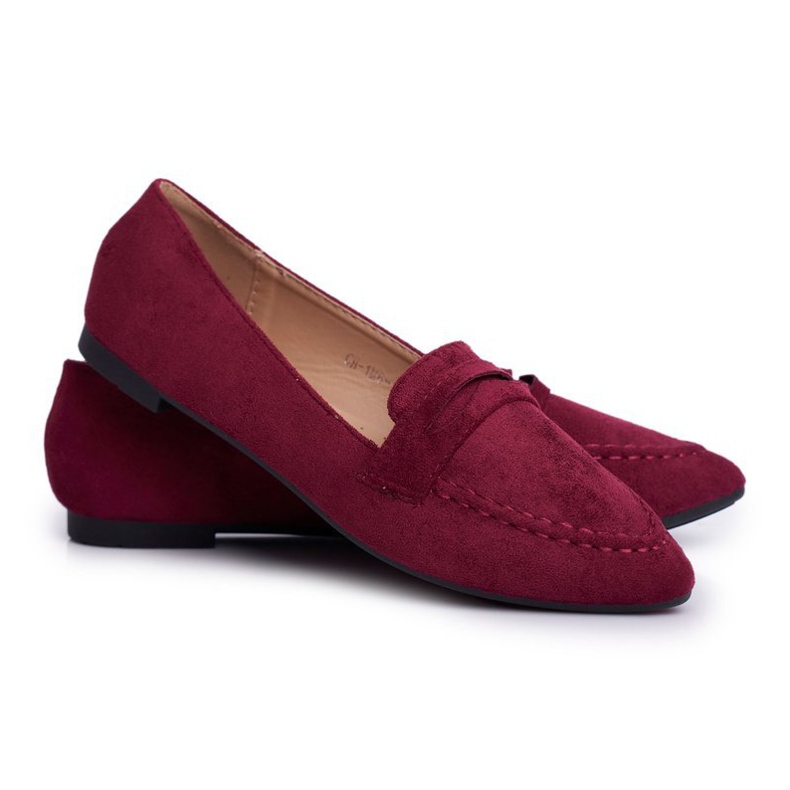BUGO Women's Loafers Suede CH-1M6 Burgundy Laveria red 1 BUGO Women's Loafers Suede CH-1M6 Burgundy Laveria red 1