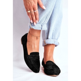 BUGO Women's Loafers Suede CH-1M6 Black Laveria 1 BUGO Women's Loafers Suede CH-1M6 Black Laveria 1