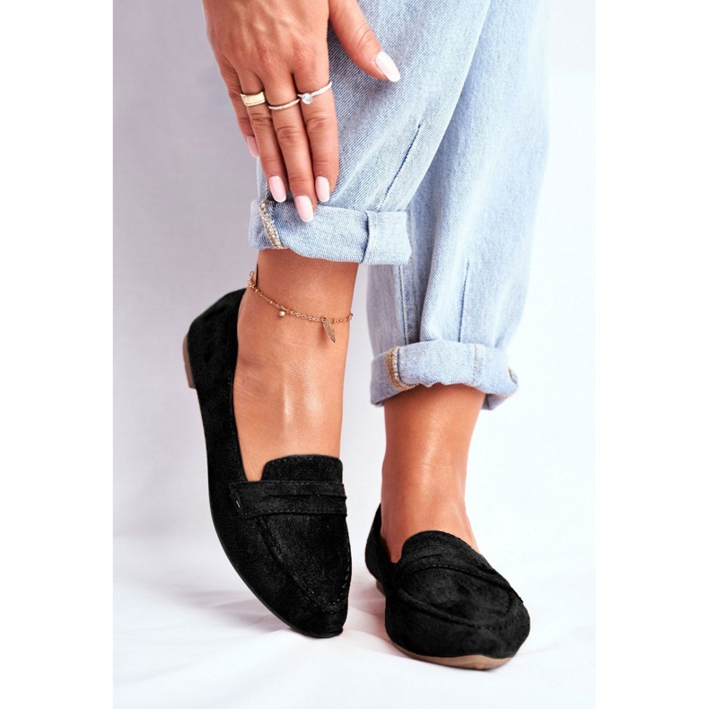 BUGO Women's Loafers Suede CH-1M6 Black Laveria 1 BUGO Women's Loafers Suede CH-1M6 Black Laveria 1