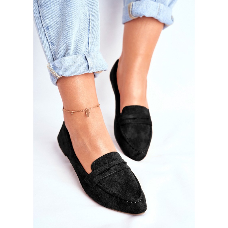 BUGO Women's Loafers Suede CH-1M6 Black Laveria 2 BUGO Women's Loafers Suede CH-1M6 Black Laveria 2