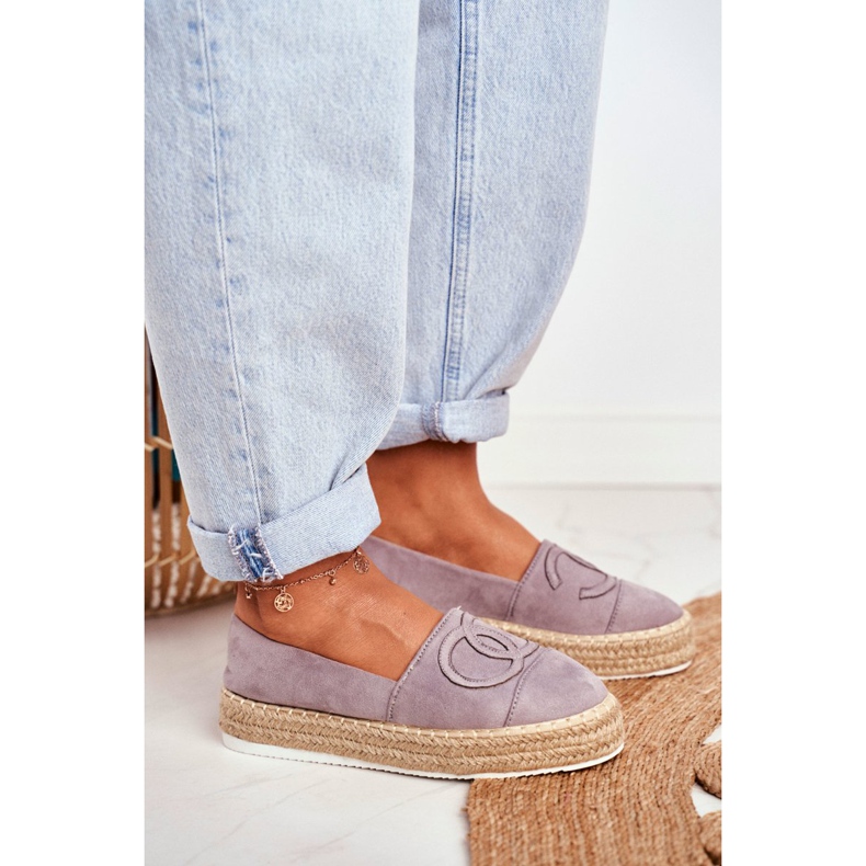 SEA Women's Espadrilles Thick Linen Sole Gray Febi grey 2