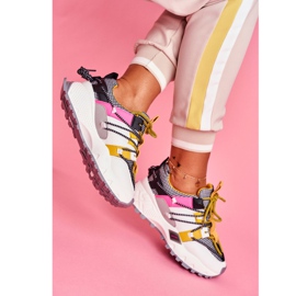 PS1 Women's Sport Shoes White LA91 Be One multicolored yellow 2 PS1 Women's Sport Shoes White LA91 Be One multicolored yellow 2