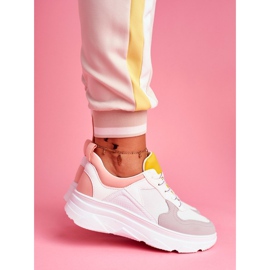 BUGO Women's Sport Shoes Pink and White Fresno 2