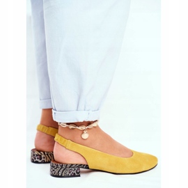 Women's Pumps Leather Slip-on Maciejka Miami Yellow 04482-07 2