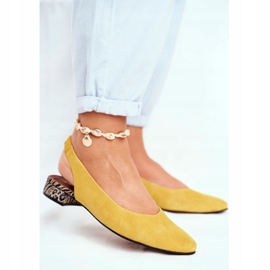 Women's Pumps Leather Slip-on Maciejka Miami Yellow 04482-07 1