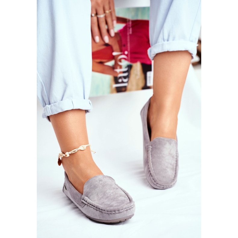 EVE Women's Gray Loafers Suede Morreno grey 2