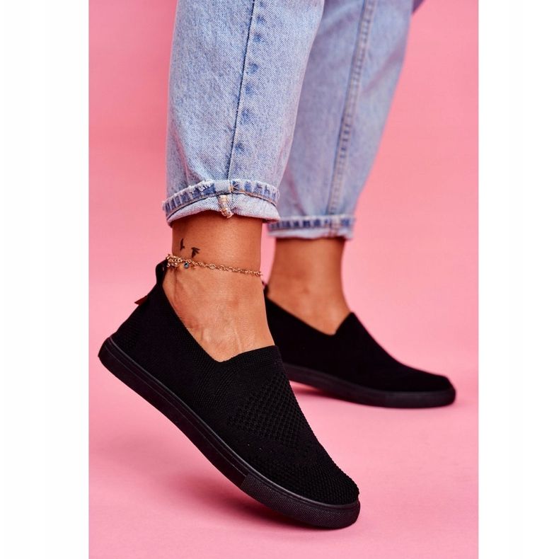 Women's Black Sneakers Slip-on Sneakers Big Star FF274A609 1 Women's Black Sneakers Slip-on Sneakers Big Star FF274A609 1