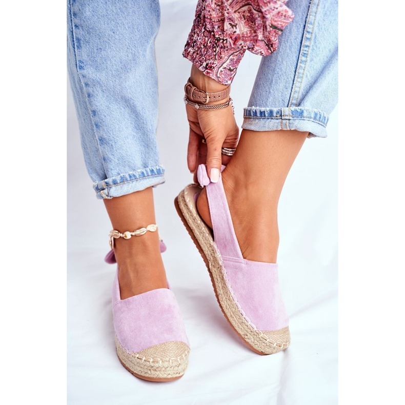 FRJ Women's Espadrilles Suede Violet Contour 1