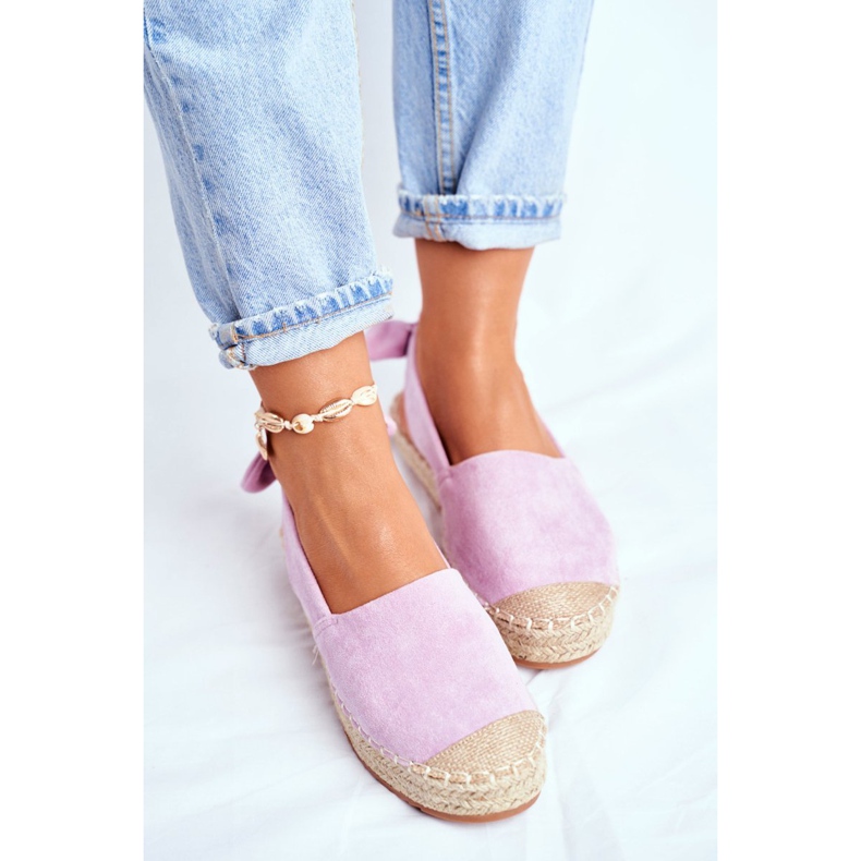 FRJ Women's Espadrilles Suede Violet Contour 2