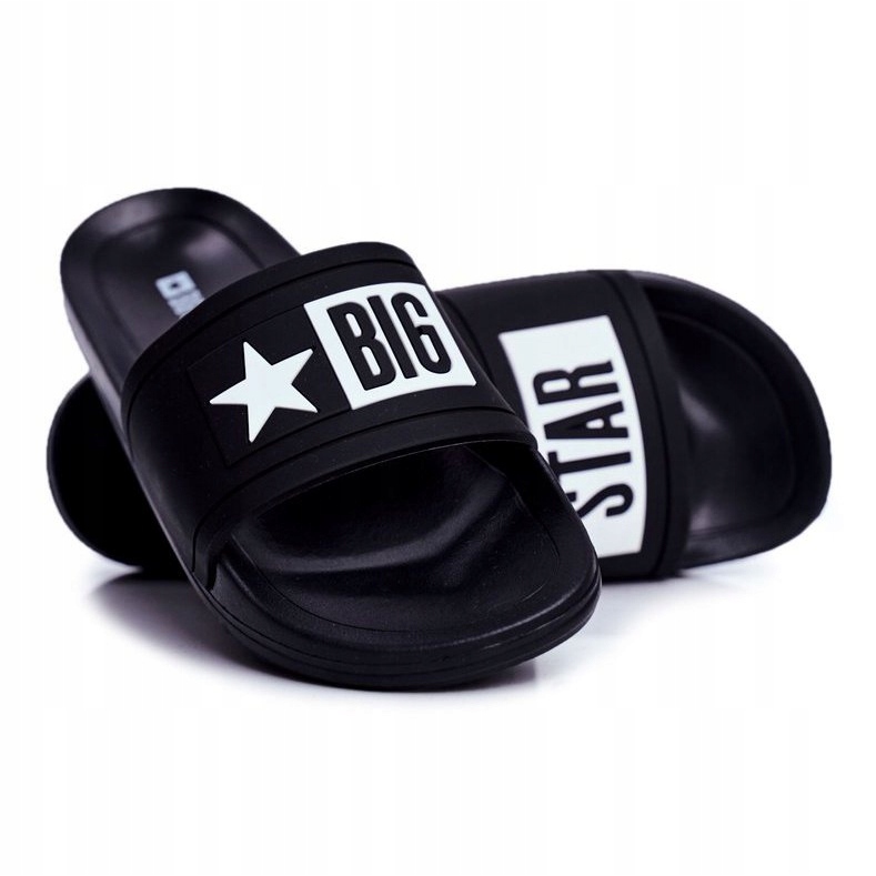 Children's and Youth Big Star Black Slippers DD374150 1