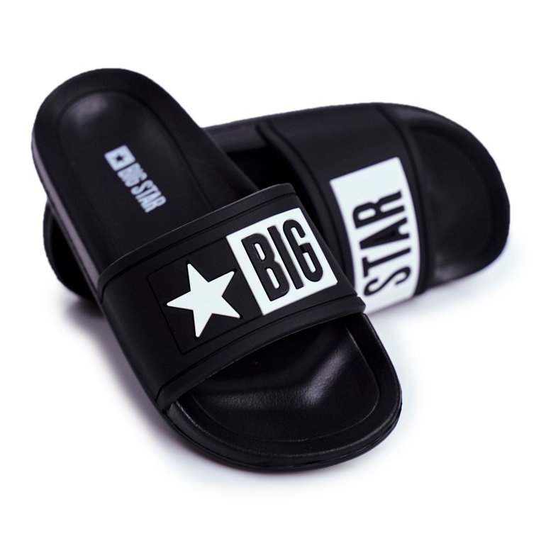 Children's and Youth Big Star Black Slippers DD374150 2