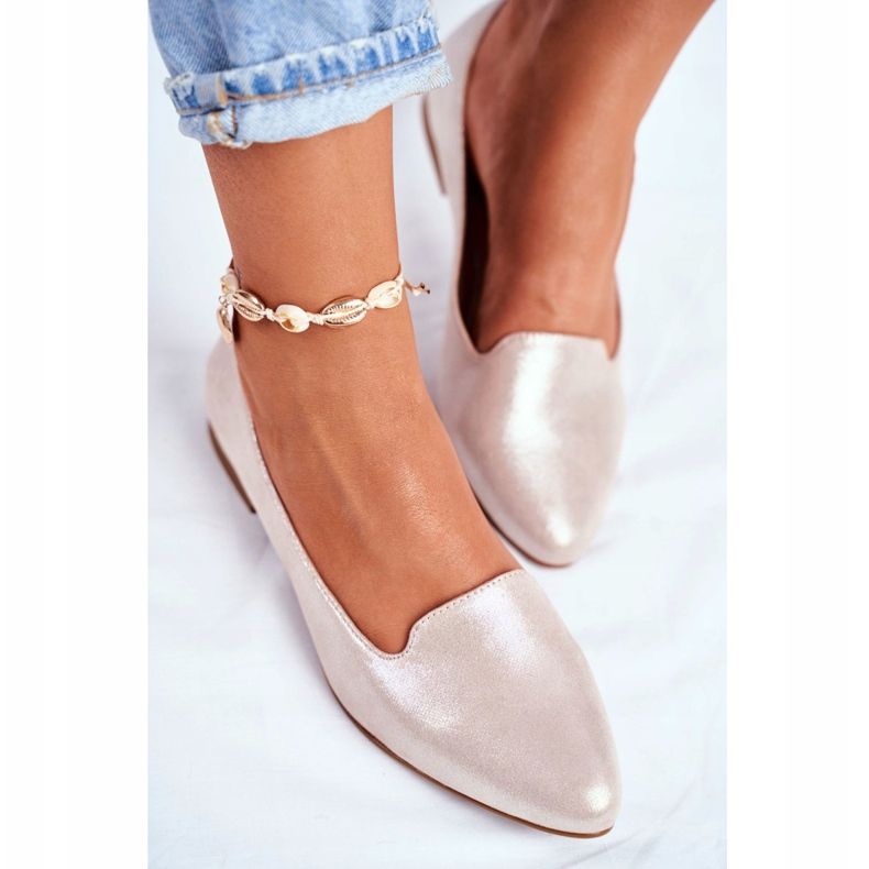 Women's Ballerinas Sergio Leone Beige Gold BL610 golden 2