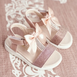 FRROCK Children's Sandals With Velcro For Girls Champagne Bella pink yellow 1 FRROCK Children's Sandals With Velcro For Girls Champagne Bella pink yellow 1