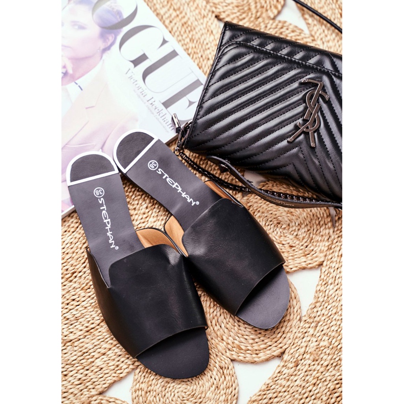 HAN Women's Slippers Flat Black Mimios 2