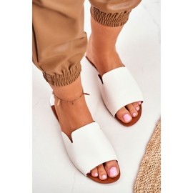 HAN Women's Slippers Flat White Mimios 1