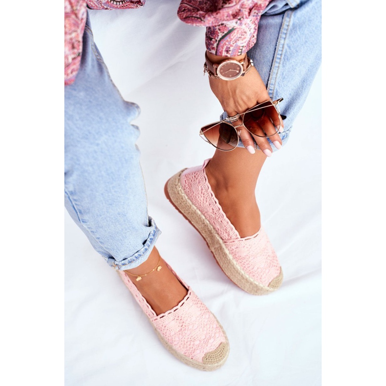 ADY Women's Espadrilles Lace Pink Desante Platform 1 ADY Women's Espadrilles Lace Pink Desante Platform 1
