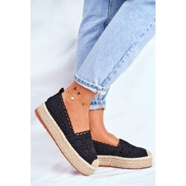 ADY Women's Espadrilles Lace Black Desante Platform 2