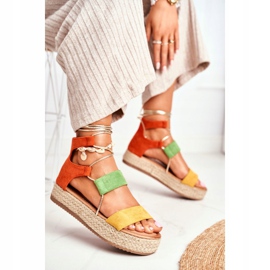 Women's Espadrilles On The Platform Tied Yellow Fuerta 2