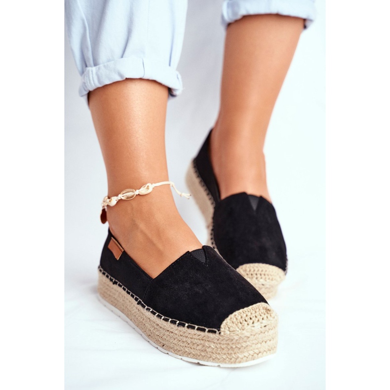 FRBS Women's Espadrilles On The Black La Playa Platform 1