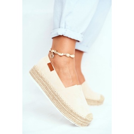 FRBS Women's Espadrilles On Beige La Playa Linen Platform 1