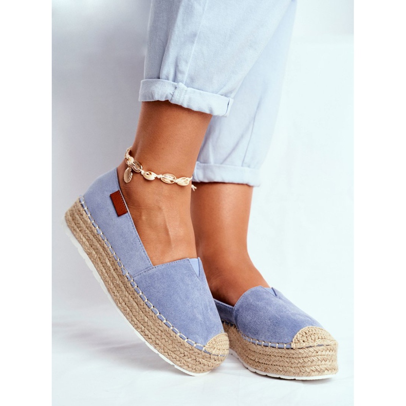 FRBS Women's Espadrilles On The Blue La Playa Linen Platform 2 FRBS Women's Espadrilles On The Blue La Playa Linen Platform 2