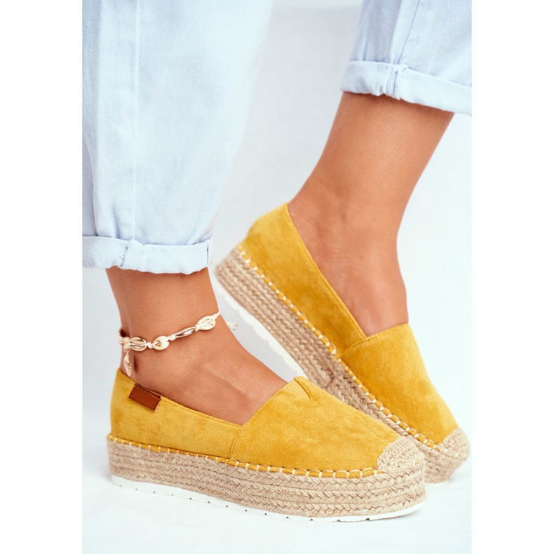FRBS Women's Espadrilles On Yellow La Playa Linen Platform 2