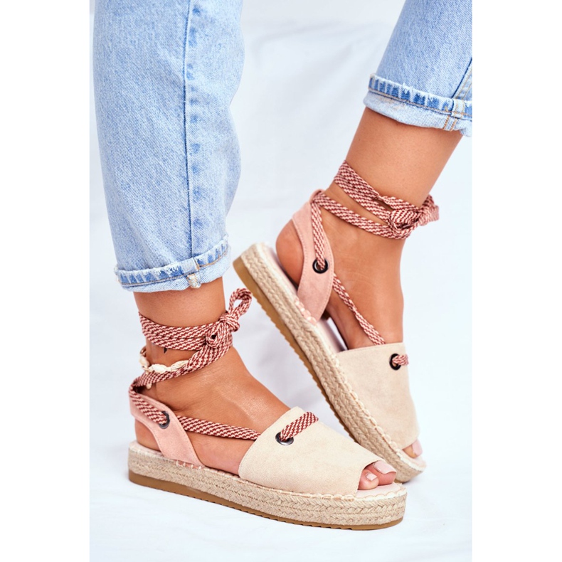 FRJ Women's Espadrilles On The Beige Monacoz Linen Platform 2