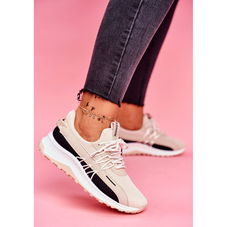 BUGO Women's Sport Shoes Sneakers Beige Pamela 1