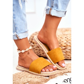 FRJ Women's Classic Suede Slippers Yellow Look At Me 2
