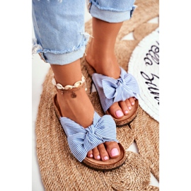 FRJ Women's Slippers With Pin-up Bows Blue Magnolia 1