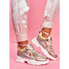 Moow Sport Women's Shoes Sneakers Totally Crazy beige silver multicolored 1 Moow Sport Women's Shoes Sneakers Totally Crazy beige silver multicolored 1